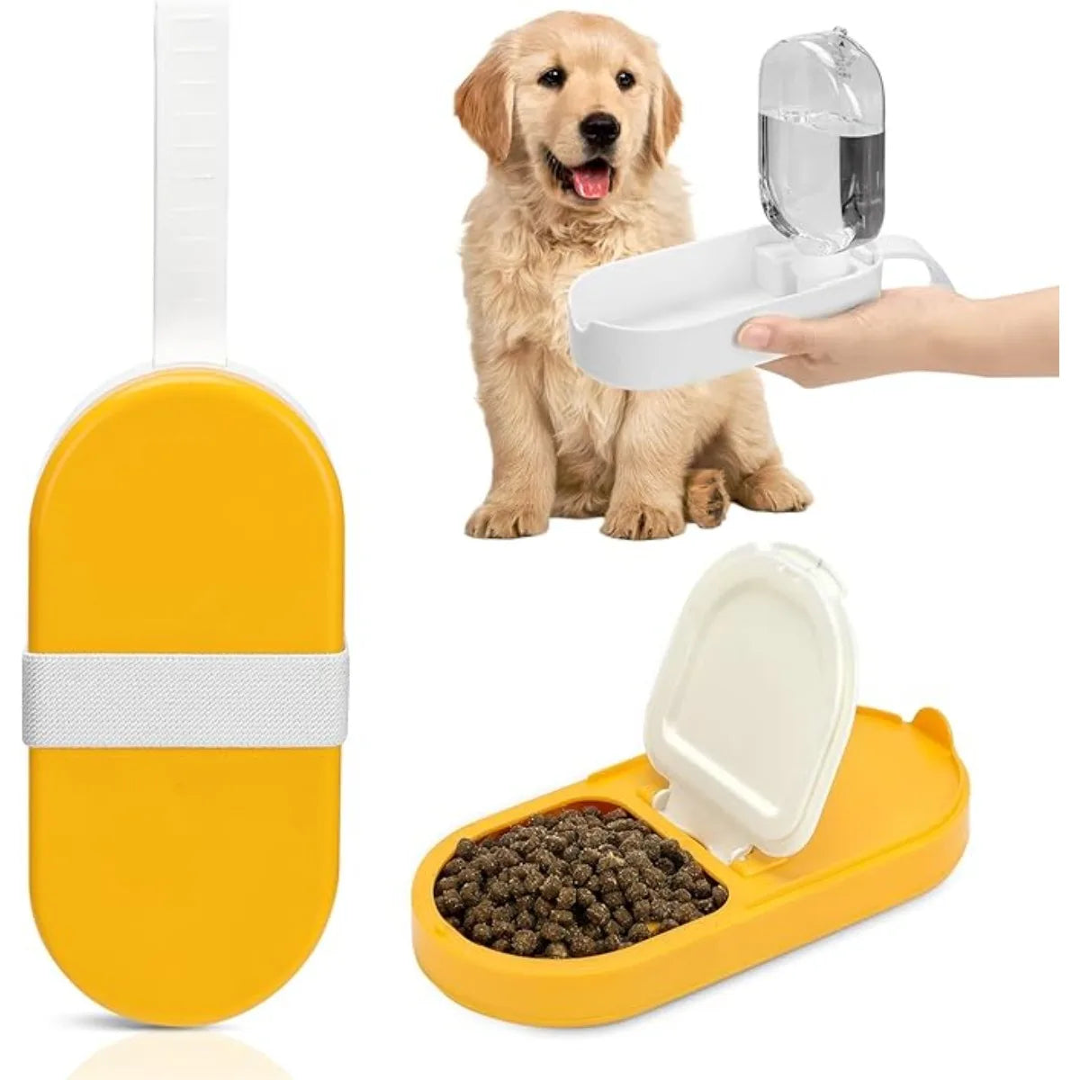 🐾 2-in-1 Portable Dog Water & Food Dispenser