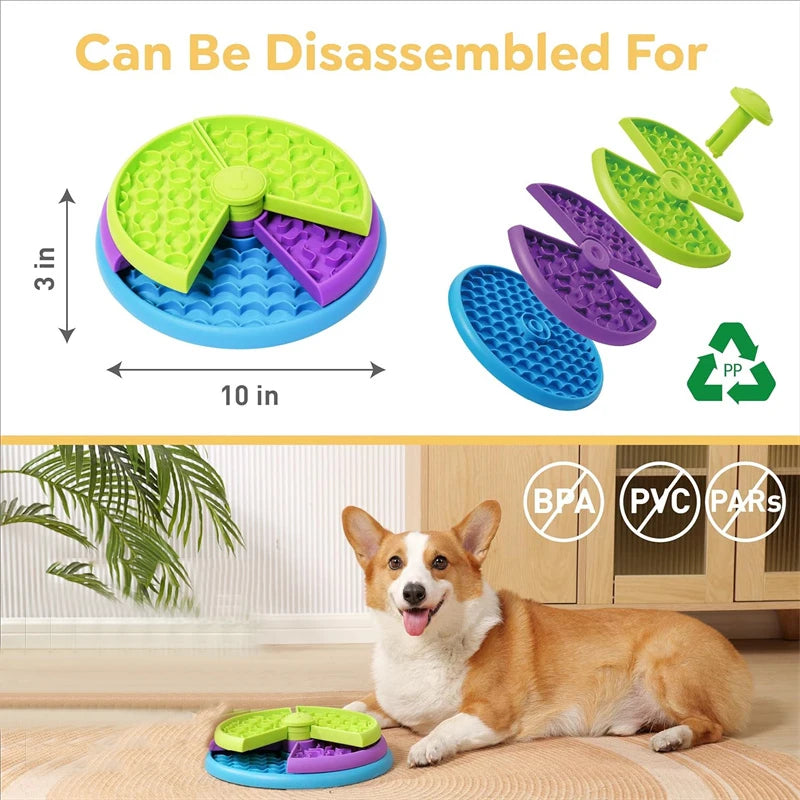 Three-Level Rotating Slow Feeder Puzzle
