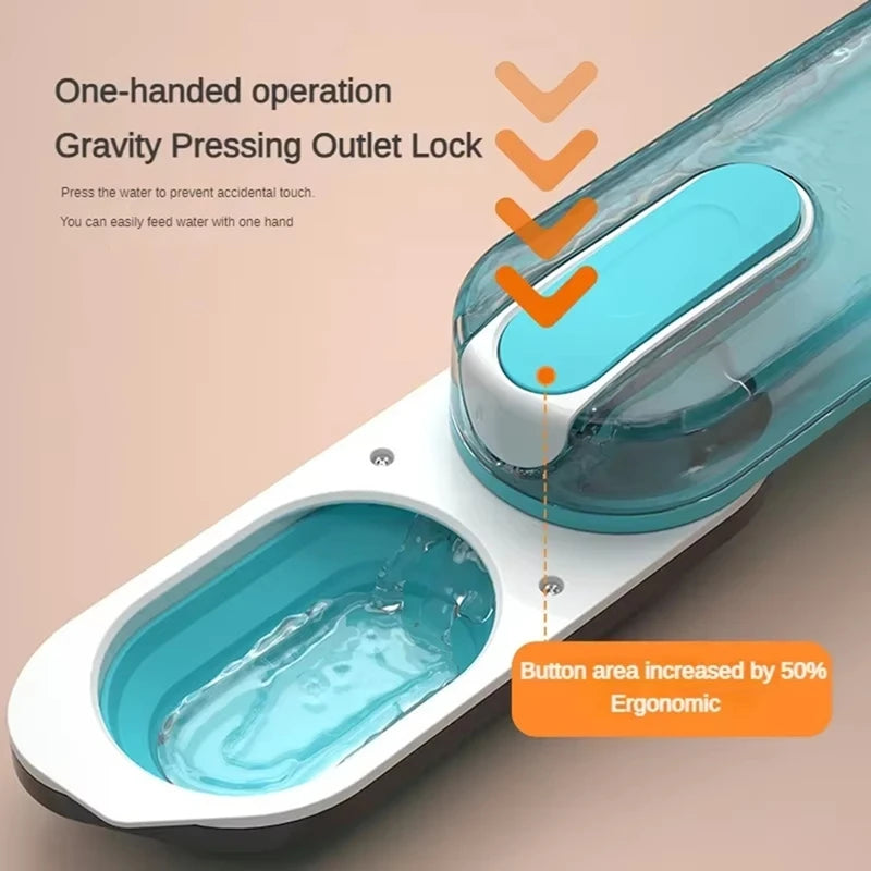 Portable Water Bottle with Integrated Bowl