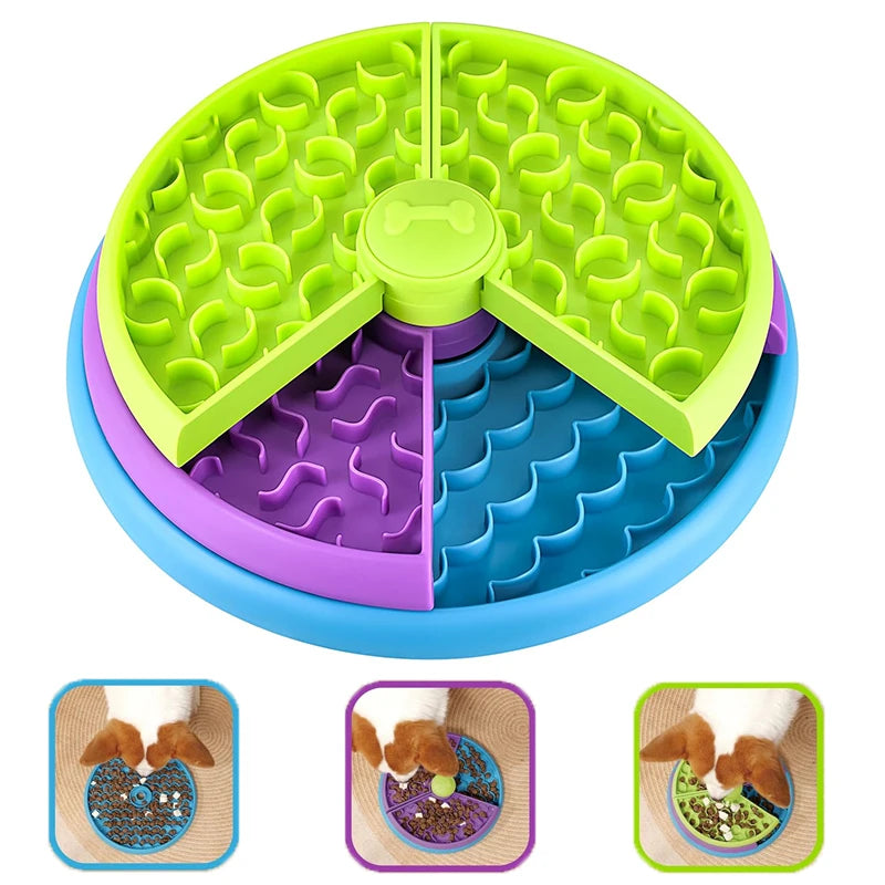 Three-Level Rotating Slow Feeder Puzzle