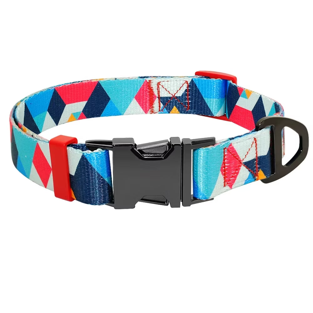 Geometric Pattern Dog Collar