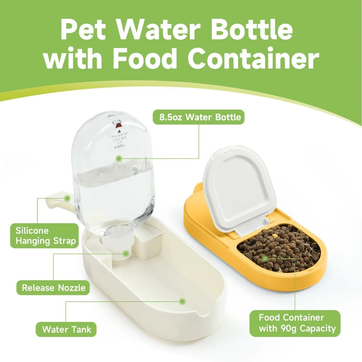 🐾 2-in-1 Portable Dog Water & Food Dispenser