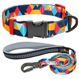 Geometric Pattern Dog Collar Set