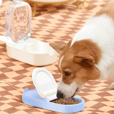 🐾 2-in-1 Portable Dog Water & Food Dispenser