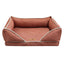 Premium Linen-Textured Dog Bed with Washable Cover – Comfort Meets Style!