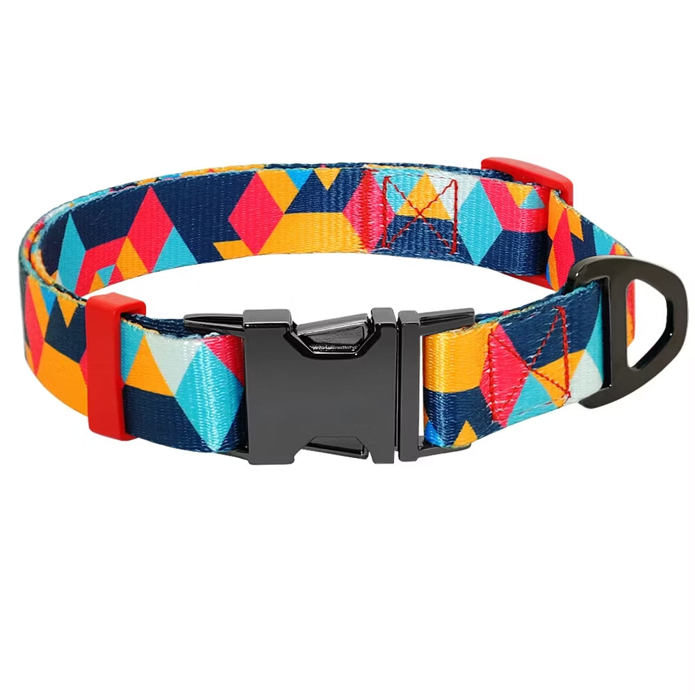 Geometric Pattern Dog Collar