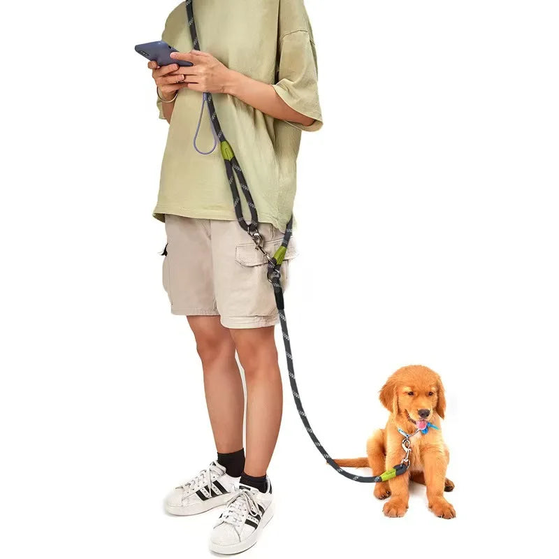 Cross-Body Reflective Dog Leash
